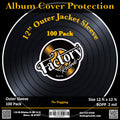 Factory Records 12" Crystal Clear Outer Jacket Sleeve (Pack of 100)