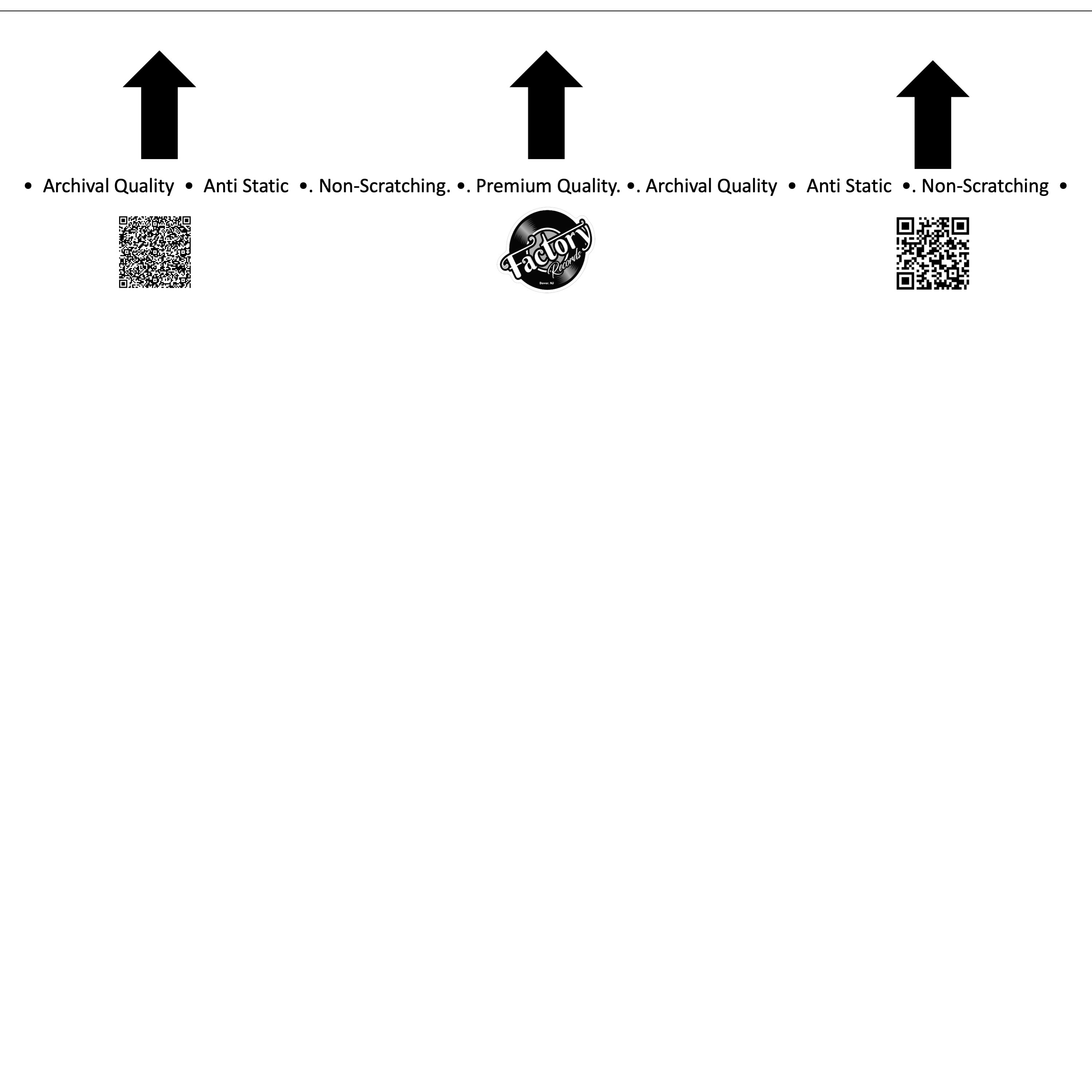 Factory Records 12" Anti Static Inner Sleeve (Pack of 50)