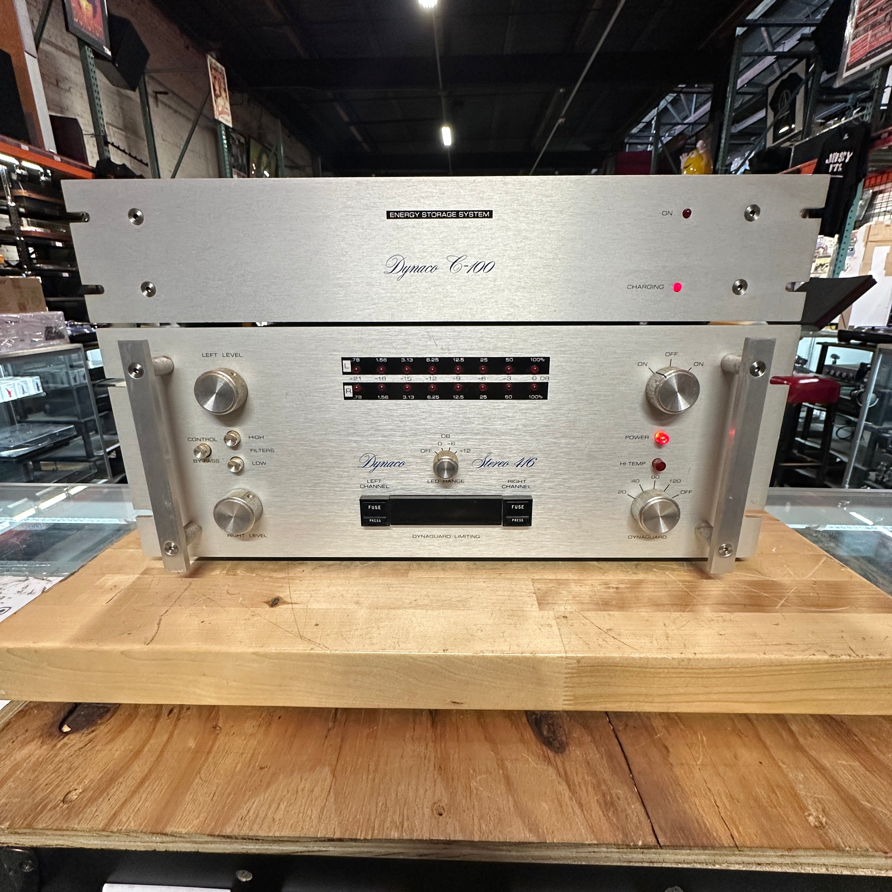 Dynaco Stereo 416 Power Amplifier with C-100 Energy Storage System – 200WPC Vintage Monster