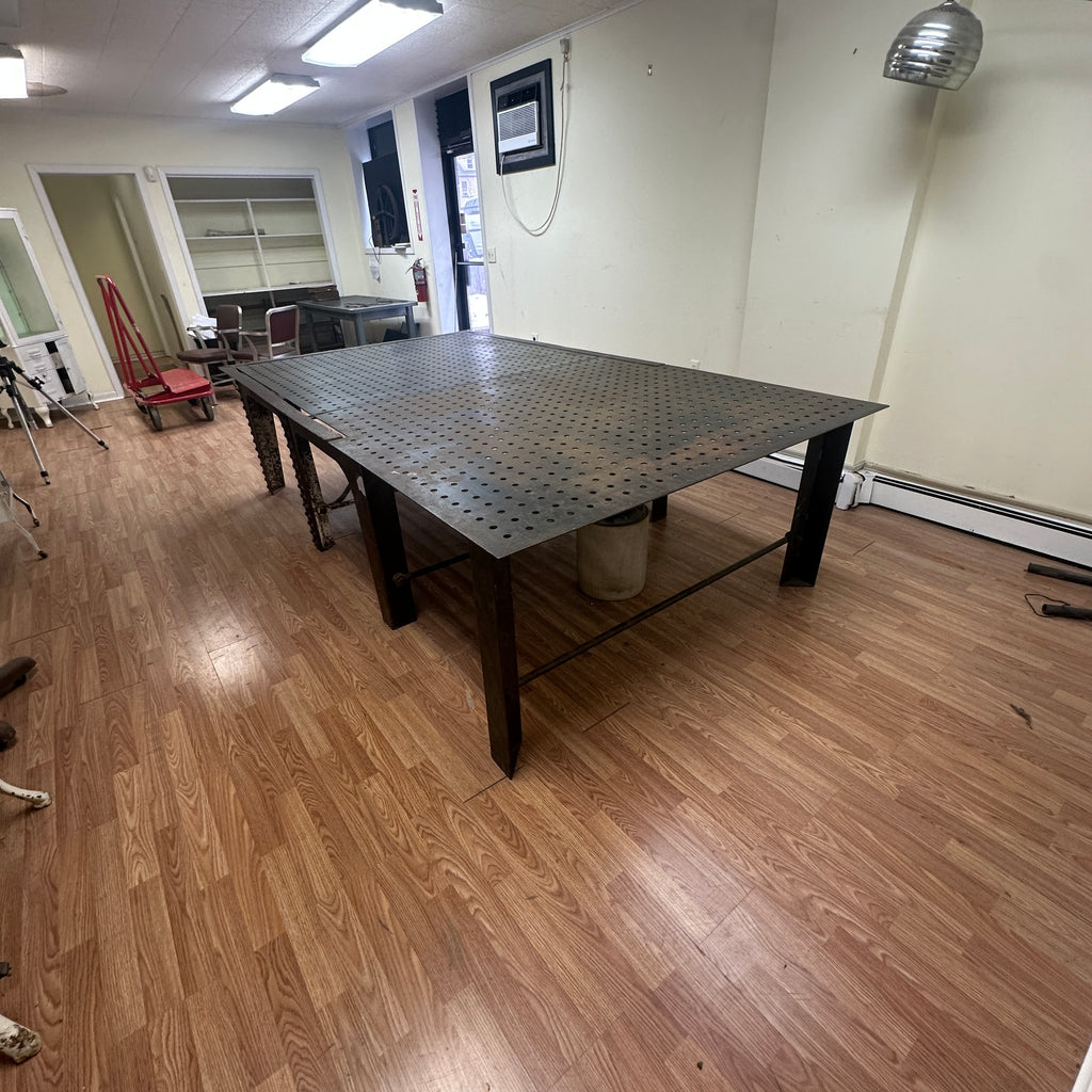 One-of-a-Kind 10' Industrial Table – Reclaimed Historic Brooklyn Bridge Style