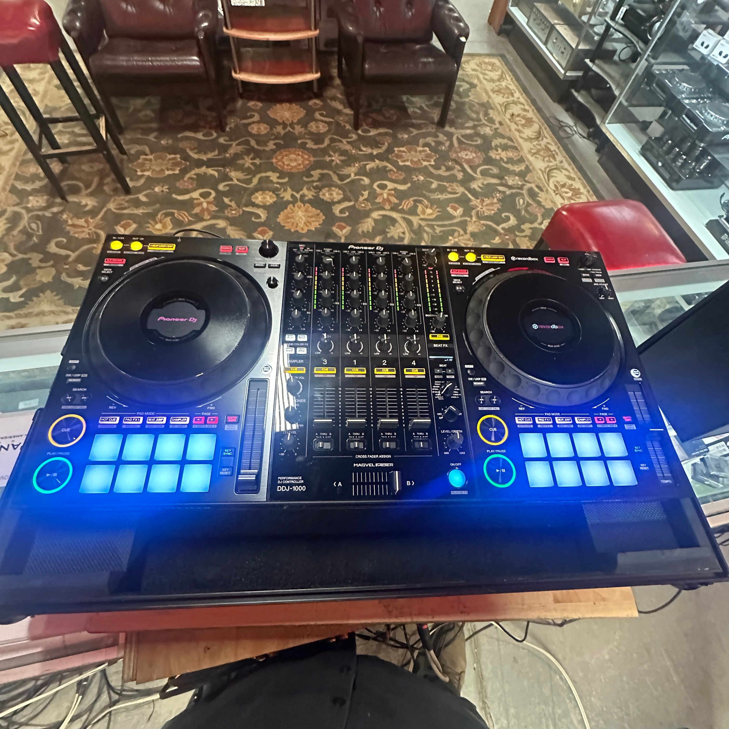 Pioneer DDJ-1000 4-Channel Rekordbox DJ Controller with Odyssey Road Case