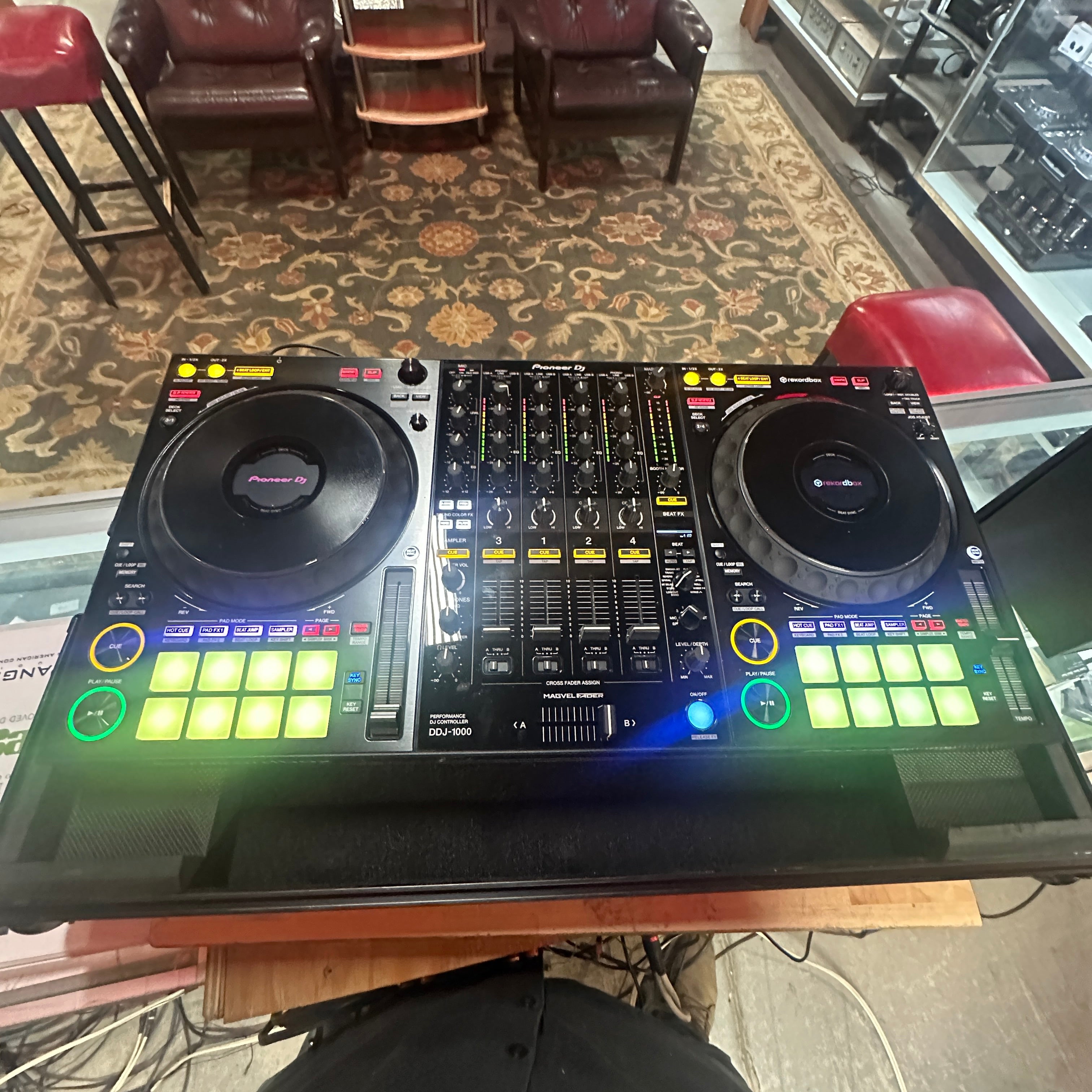 Pioneer DDJ-1000 4-Channel Rekordbox DJ Controller with Odyssey Road Case