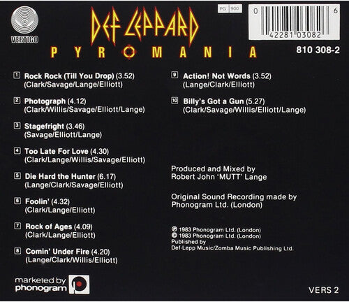 Def Leppard - Pyromania CD