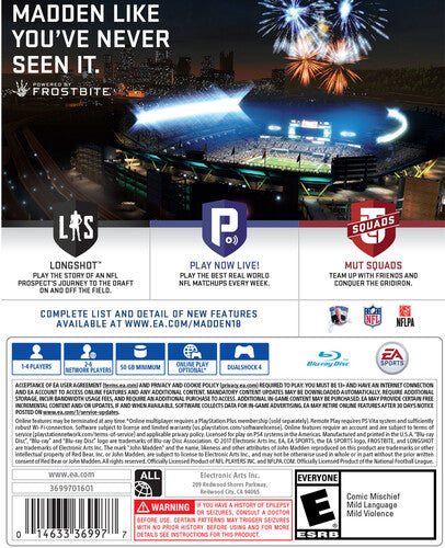 Madden NFL 18 for PlayStation 4 - PS4