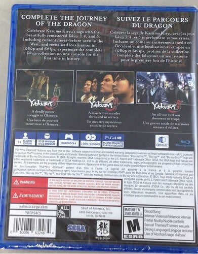 Yakuza Remastered Collection for PlayStation 4 - PS4