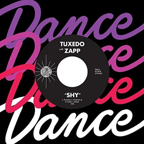 the album cover for Tuxedo - Shy [Vinyl Single]