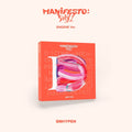 the album cover for ENHYPEN - MANIFESTO : DAY 1 [D : ENGENE Ver.]
