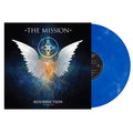 the album cover for The Mission - Resurrection - The Best Of [Blue &amp; White Marble]