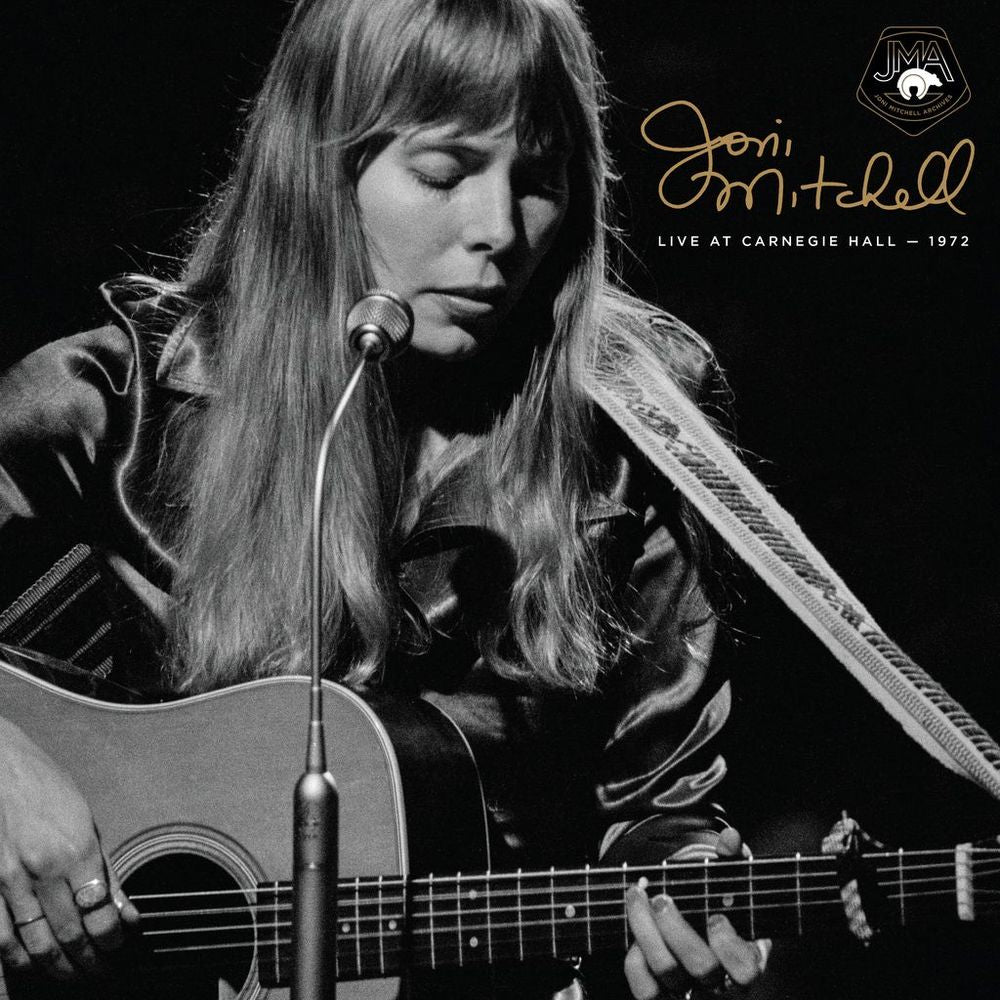 the album cover for Joni Mitchell - Live At Carnegie Hall - 1972 [RSD BF 2026]
