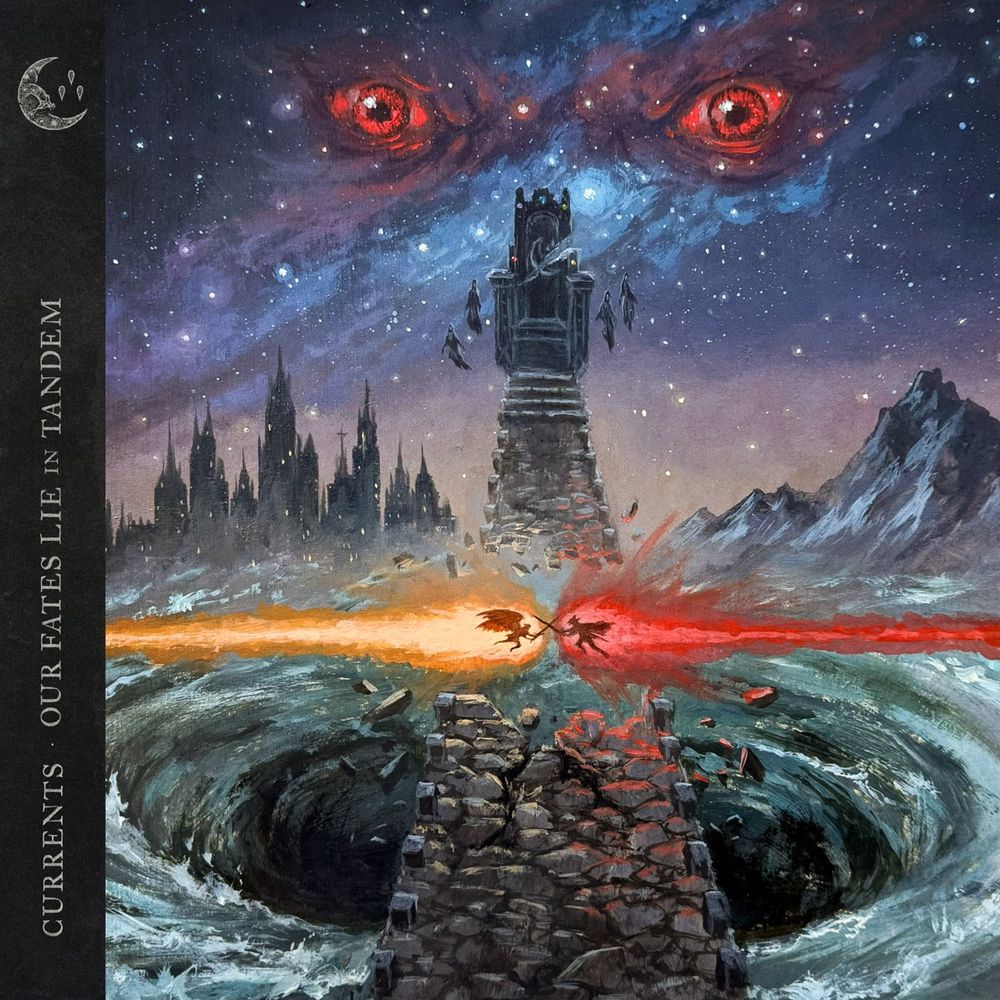 the album cover for Currents - Our Fates Lie In Tandem [Sea Blue White Wave Color]