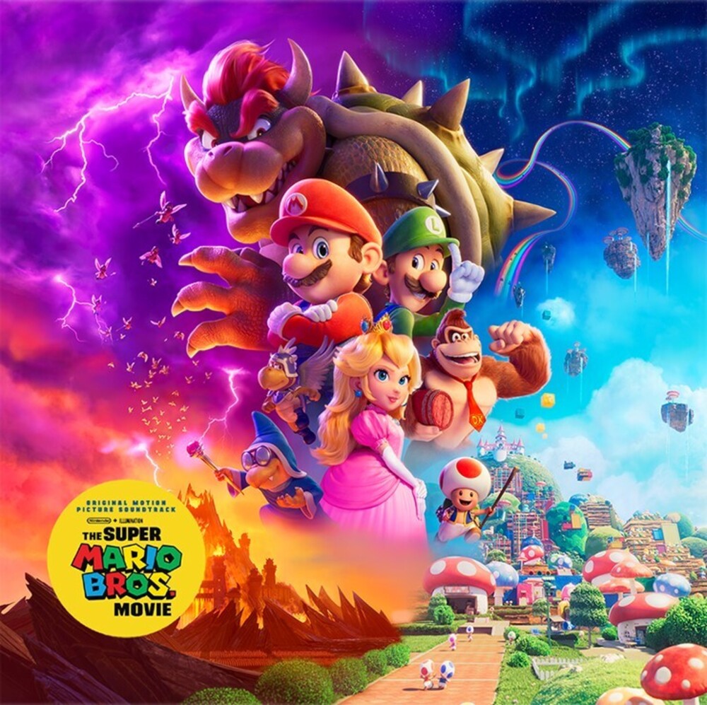 the album cover for The Super Mario Bros. Movie [Movie] - The Super Mario Bros. Movie Original Soundtrack [Green LP]