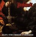 the album cover for Pustilence - Beliefs Of Dead Stargazers And Soothsayers