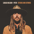 the album cover for Lukas Nelson & Promise Of The Real - Sticks and Stones [Indie Exclusive Limited Edition Dark Blue w/ White Swirl LP]
