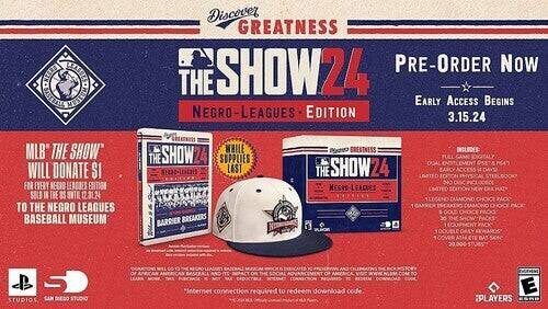 MLB The Show 24: Collector's Edition - The Negro Leagues Edition - Dual Entitlement for Playstation 4 & Playstation 5 - PS5
