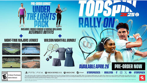 TopSpin 2K25 for Playstation 4 - PS4