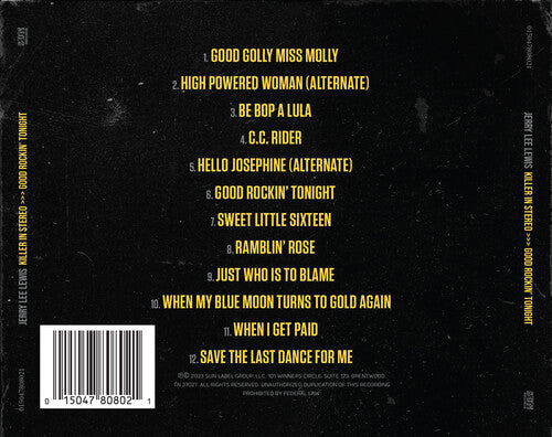 Jerry Lee Lewis - Killer In Stereo: Good Rockin' Tonight (Remastered 2023) CD