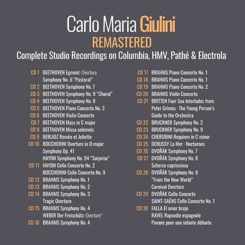 Carlo Maria Giulini - Complete Studio Recordings on Warner Classics - Remastered Edition CD