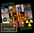 the album cover for Uk Subs - 1978-1981 Singles - Boxset With 10x Colored Vinyl 7-Inch Singles