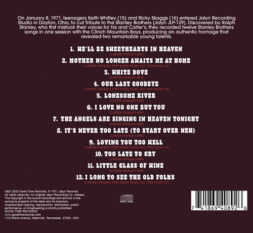 Tribute to The Stanley Brothers CD