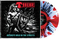 the album cover for Thor - Recruits Wild In The Streets - [Clear/Red/Black/White Haze Splatter]