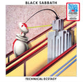 the album cover for Black Sabbath - Technical Ectasy (spirit of '76) (clear W/ Green/black Splatter Vinyl) (brick & Mortar Exclusive)