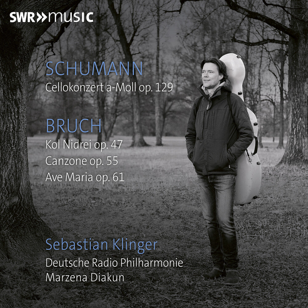 the album cover for Sebastian Klinger - Schumann & Bruch: Vc Con & Works For Vc & Orch