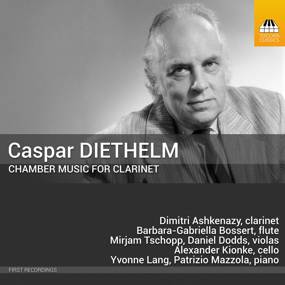 the album cover for Dimitri Ashkenazy - Caspar Diethelm: Chamber Music For Clarinet