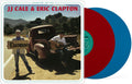 the album cover for Eric Clapton and J. J. Cale - The Road to Escondido [Ruby Red and Sky Blue]