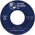 the album cover for Womack Sisters - If I Let You B/W If I Let You (Instrumental)