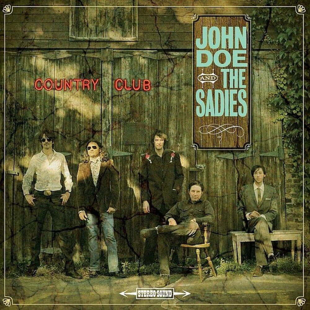 the album cover for John Doe  & The Sadies - Country Club [Indie Exclusive] Clear Orange Smoke [Clear Vinyl] (Org)