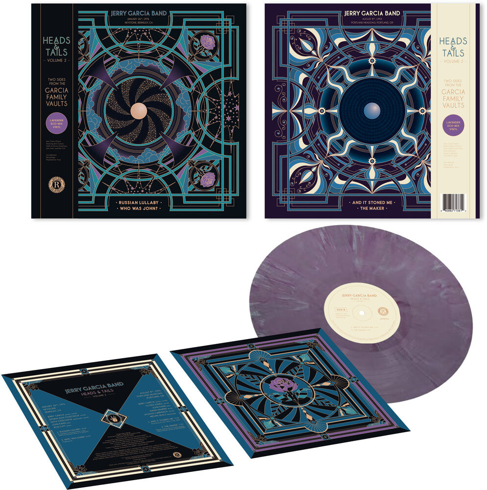 the album cover for Jerry Garcia Band - Heads & Tails Volume 2 [Lavender colored Eco-Mix]