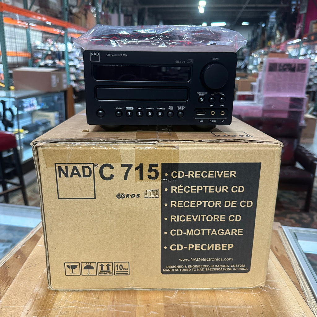 Pre-Owned NAD C 715 CD Receiver – Compact Hi-Fi Stereo Receiver with CD Player & AM/FM Tuner