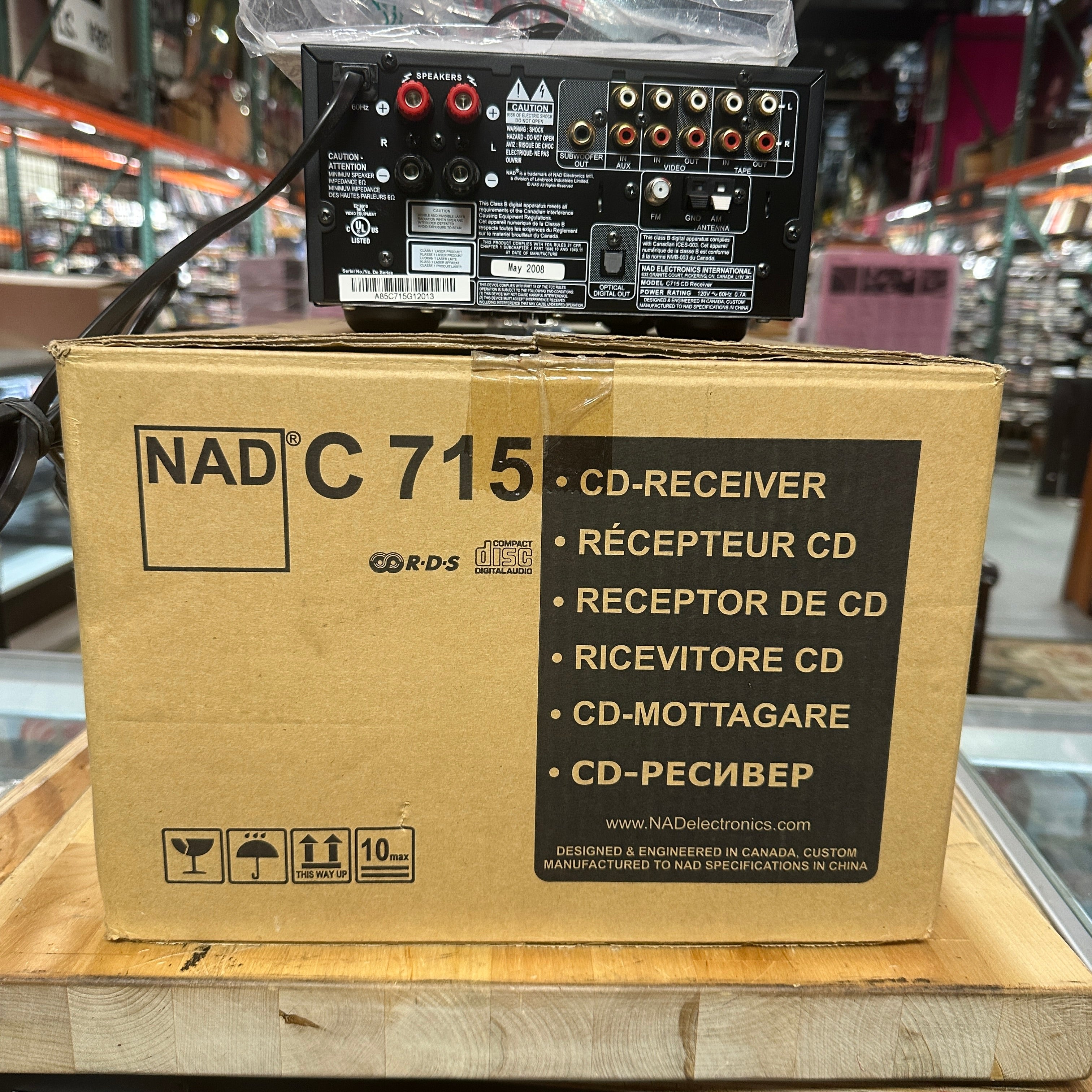 Pre-Owned NAD C 715 CD Receiver – Compact Hi-Fi Stereo Receiver with CD Player & AM/FM Tuner