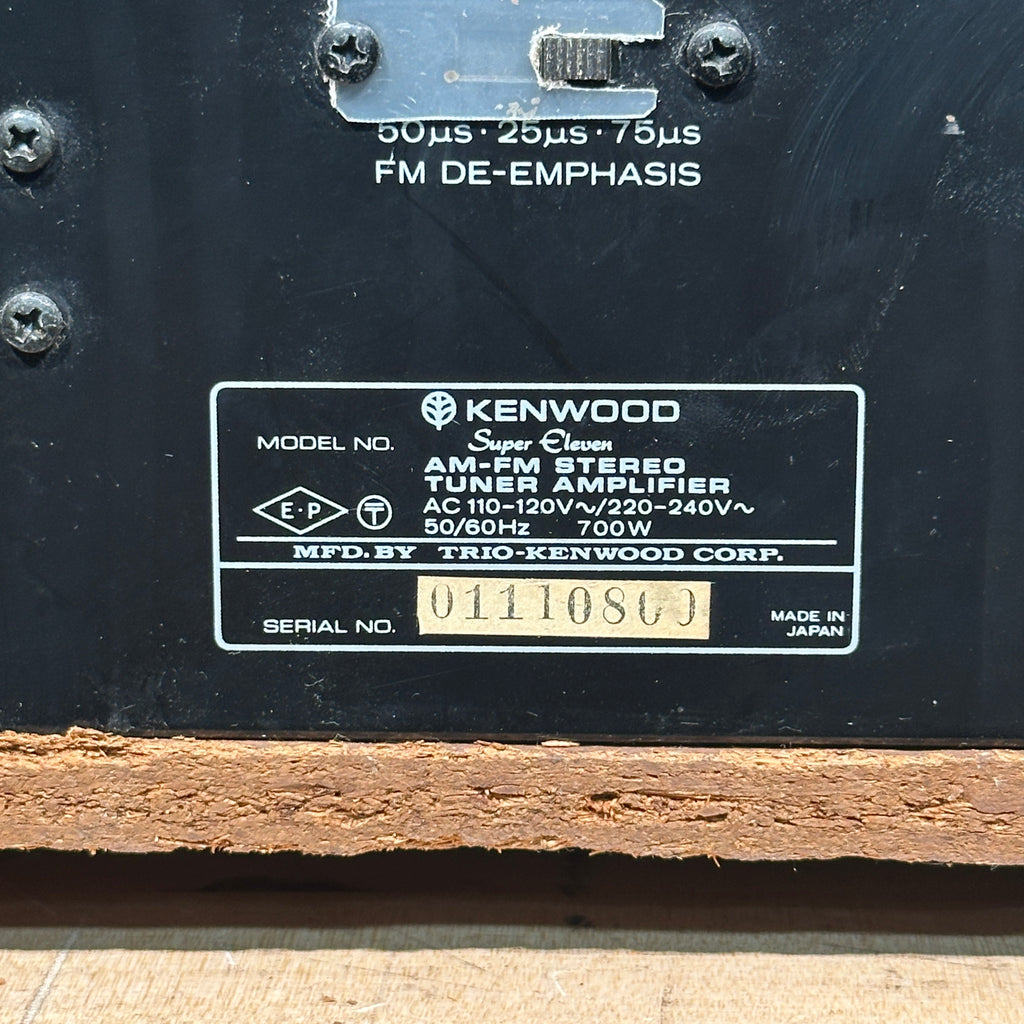 Kenwood Super Eleven High Speed Stereo Receiver | 125 Watts Per Channel | Vintage Hi-Fi Powerhouse (Fully Serviced)