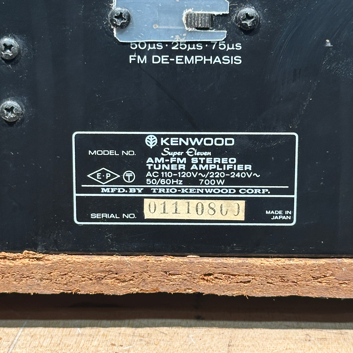 Kenwood Super Eleven High Speed Stereo Receiver | 125 Watts Per Channel | Vintage Hi-Fi Powerhouse (Fully Serviced)