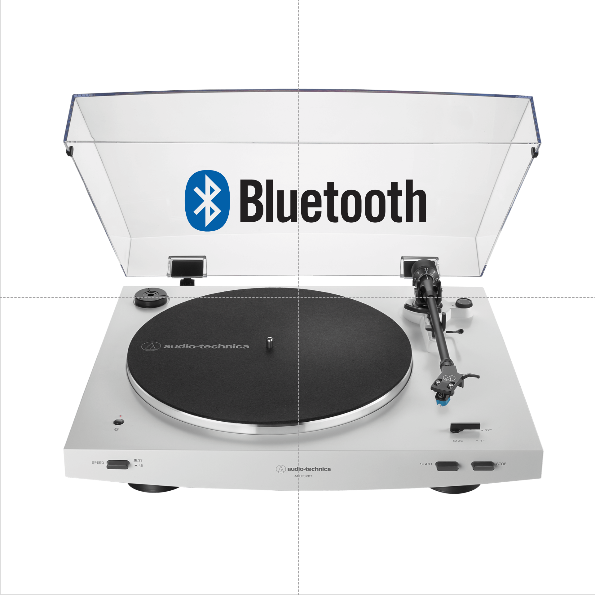 New - Audio Technica AT-LP3XBT-wh Fully Automatic Belt-Drive White Turntable