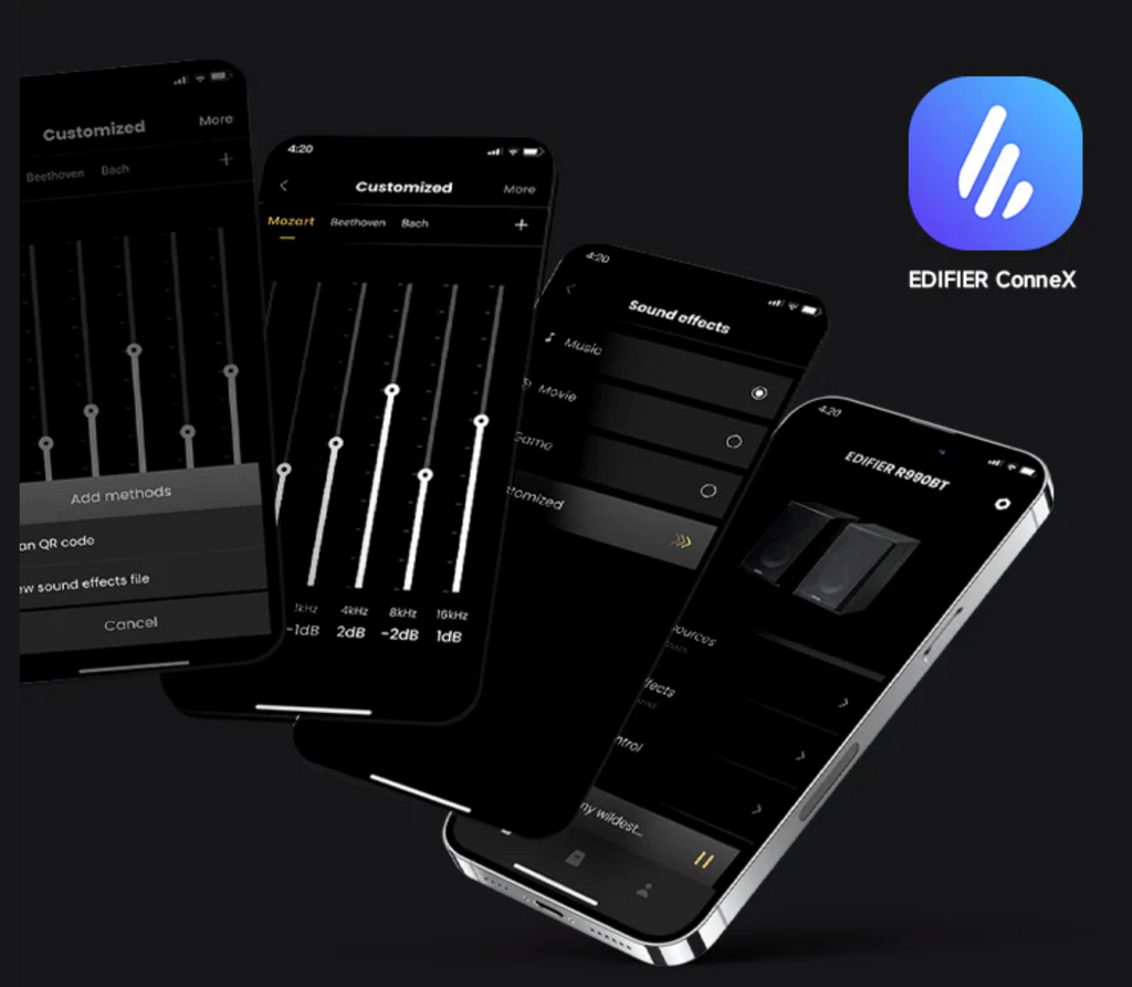 New - Edifier MR5 Tri-Amped Powered Black Bookshelf Studio Speakers with Bluetooth