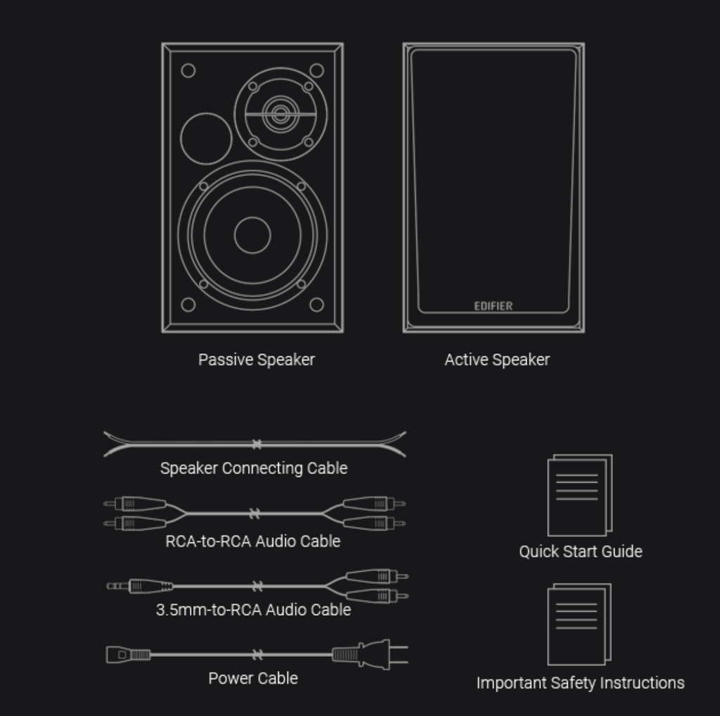 New - Edifier R990BT 2.0 Black Powered Speakers Bluetooth Speakers