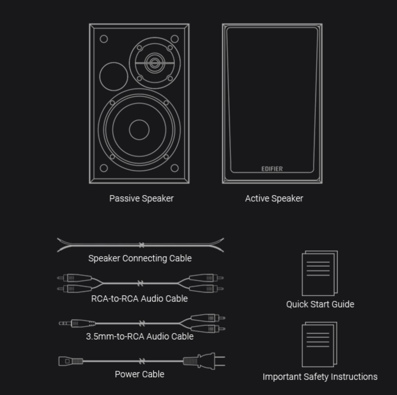 New - Edifier R990BT 2.0 Black Powered Speakers Bluetooth Speakers
