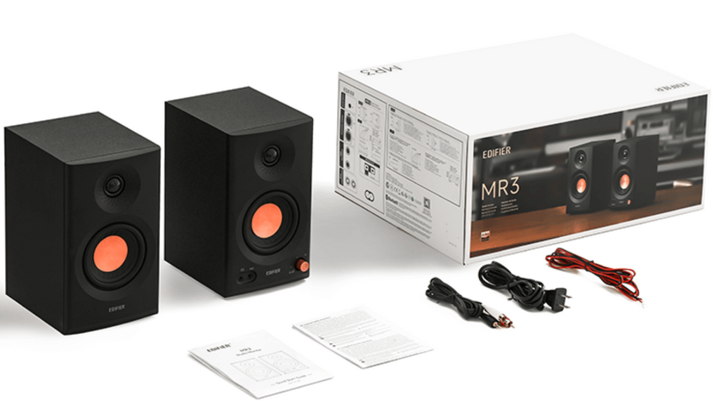 New - Edifier MR5 Tri-Amped Powered Black Bookshelf Studio Speakers with Bluetooth