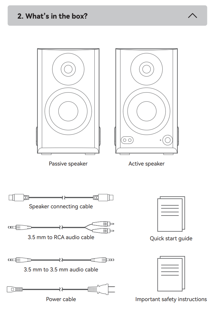 New - Edifier MR5 Tri-Amped Powered Black Bookshelf Studio Speakers with Bluetooth