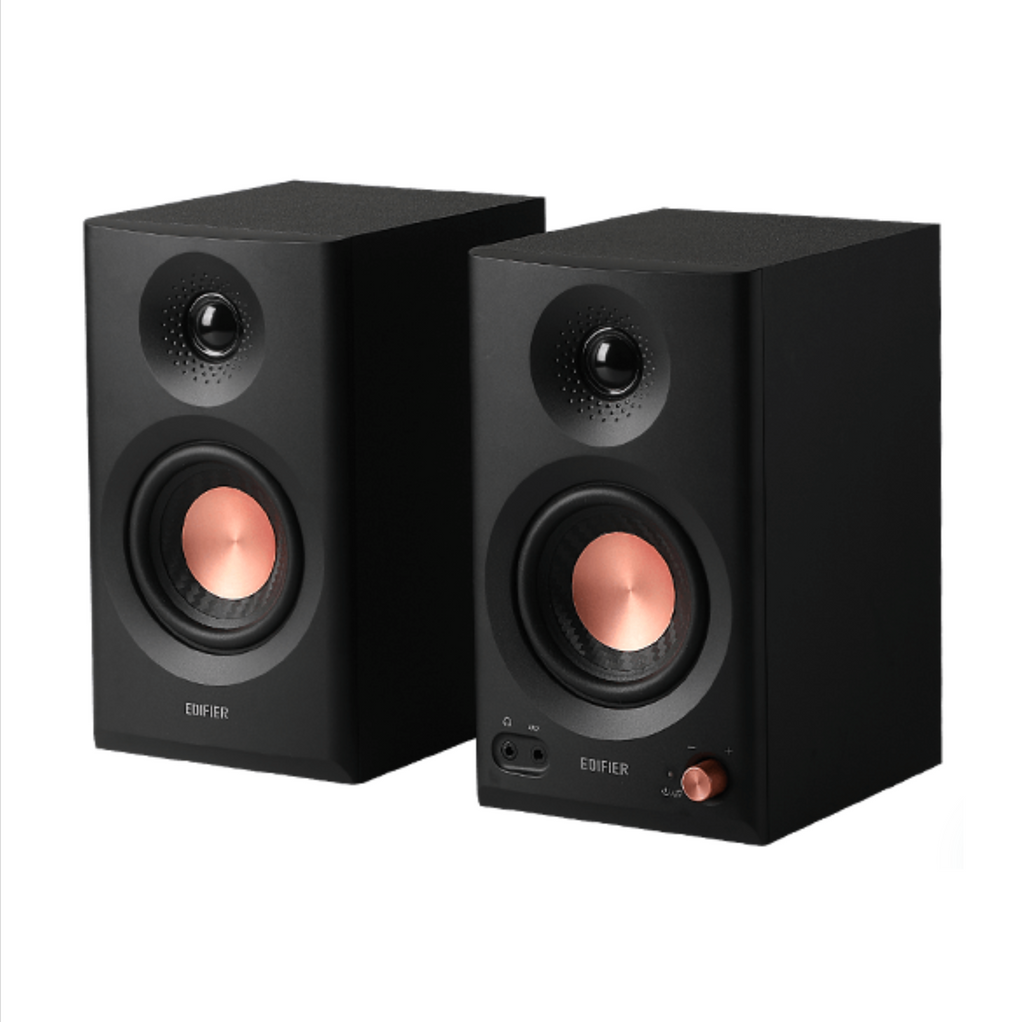 New - Edifier MR5 Tri-Amped Powered Black Bookshelf Studio Speakers with Bluetooth