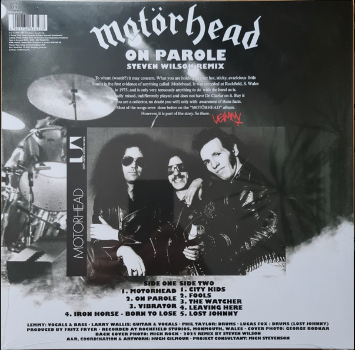 Motorhead - On Parole Steve Wilson Remix