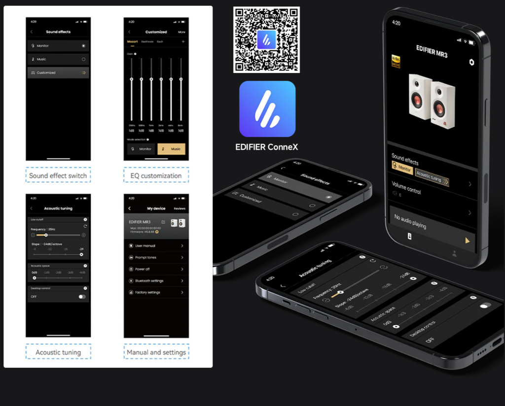 New - Edifier MR3 Black Powered Monitor Speaker with Bluetooth