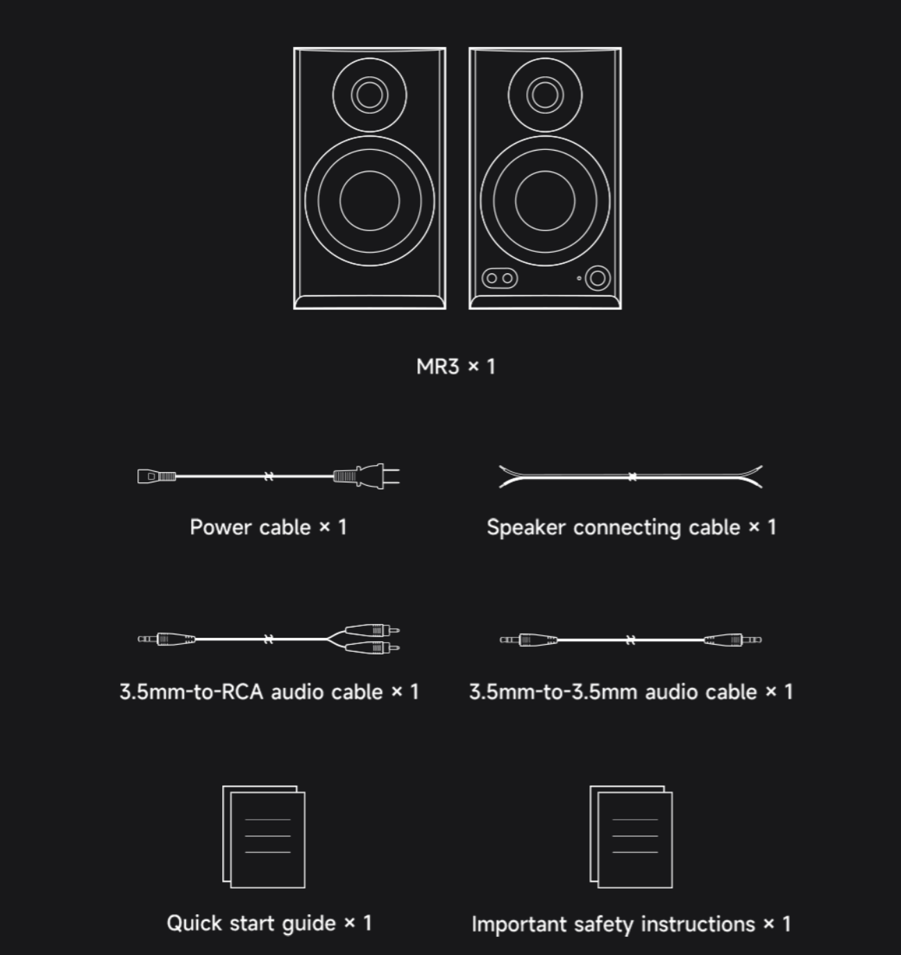 New - Edifier MR3 Black Powered Monitor Speaker with Bluetooth