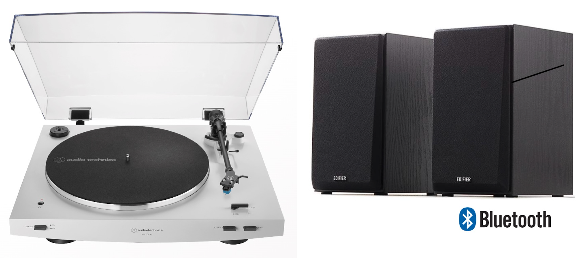 New - Audio Technica AT-LP3XBT-wh Fully Automatic Belt-Drive White Turntable