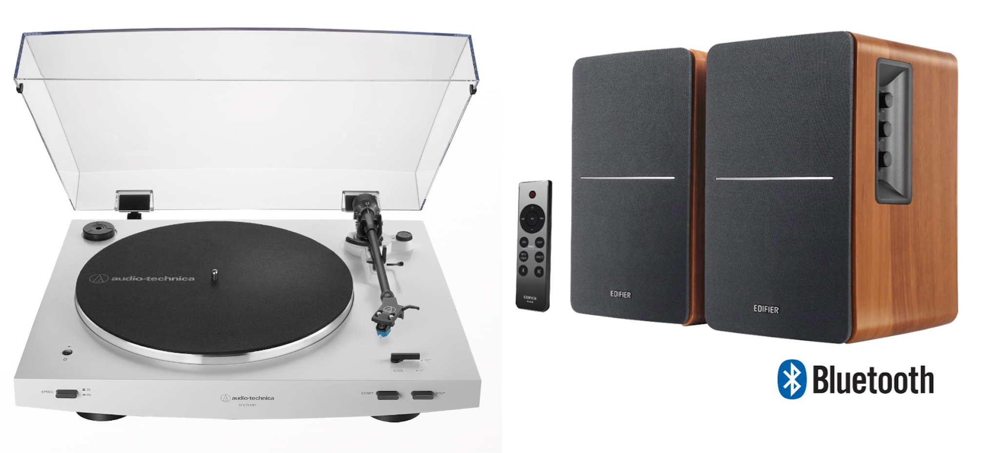 New - Audio Technica AT-LP3XBT-wh Fully Automatic Belt-Drive White Turntable