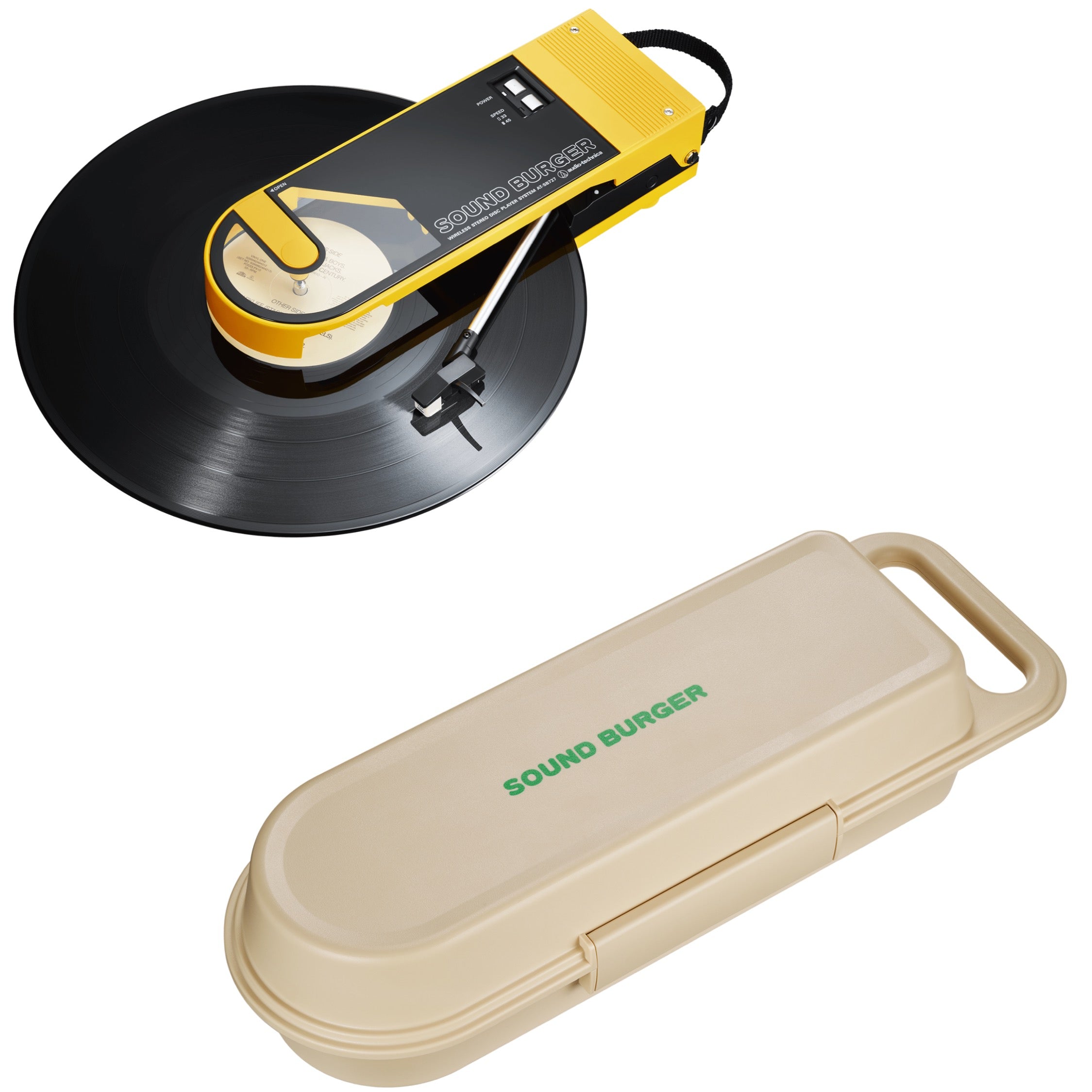 New - Audio Technica AT-SB727 Sound Burger - Portable Bluetooth Turntable