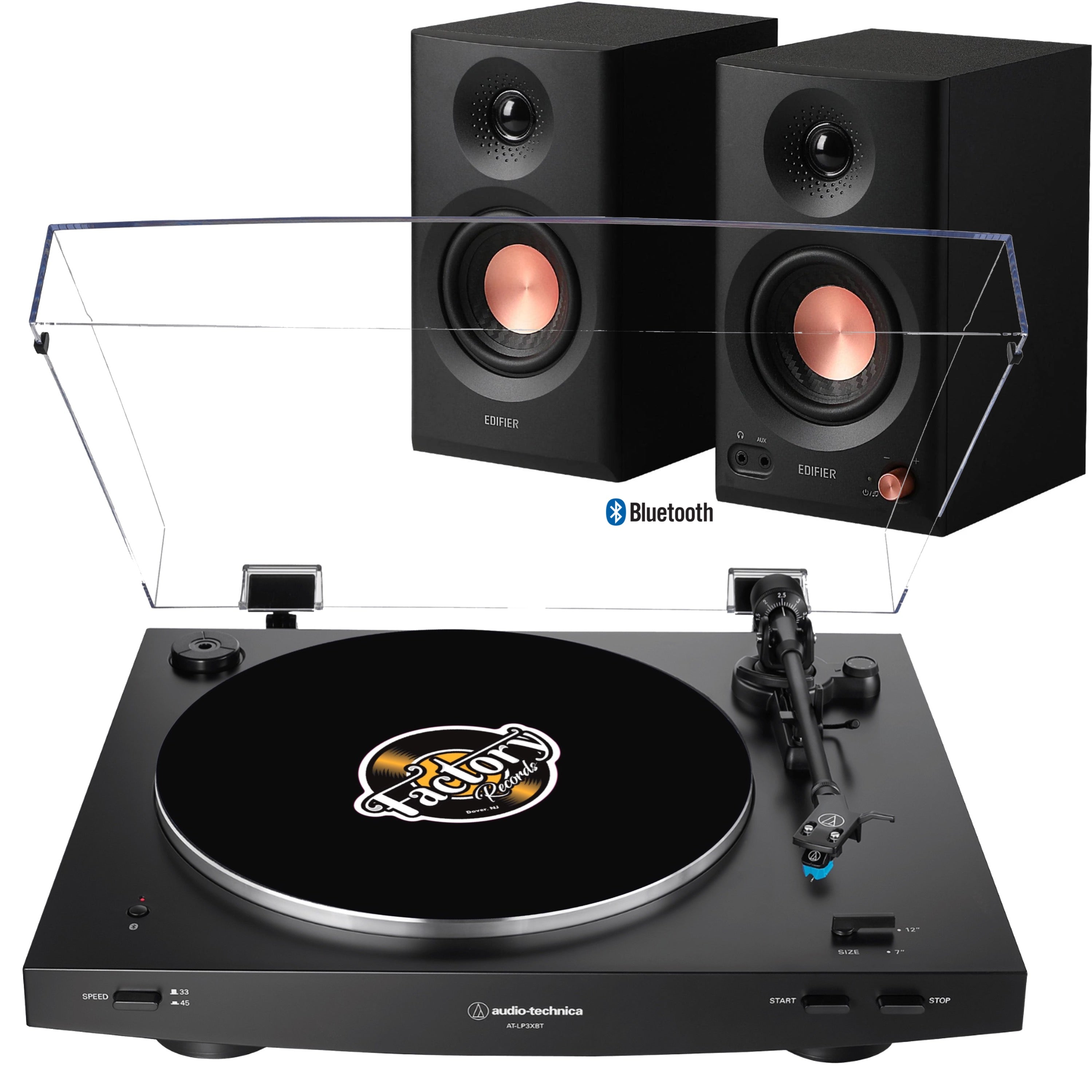 New - Audio Technica AT-LP3XBT-BK Fully Automatic Belt-Drive Turntable