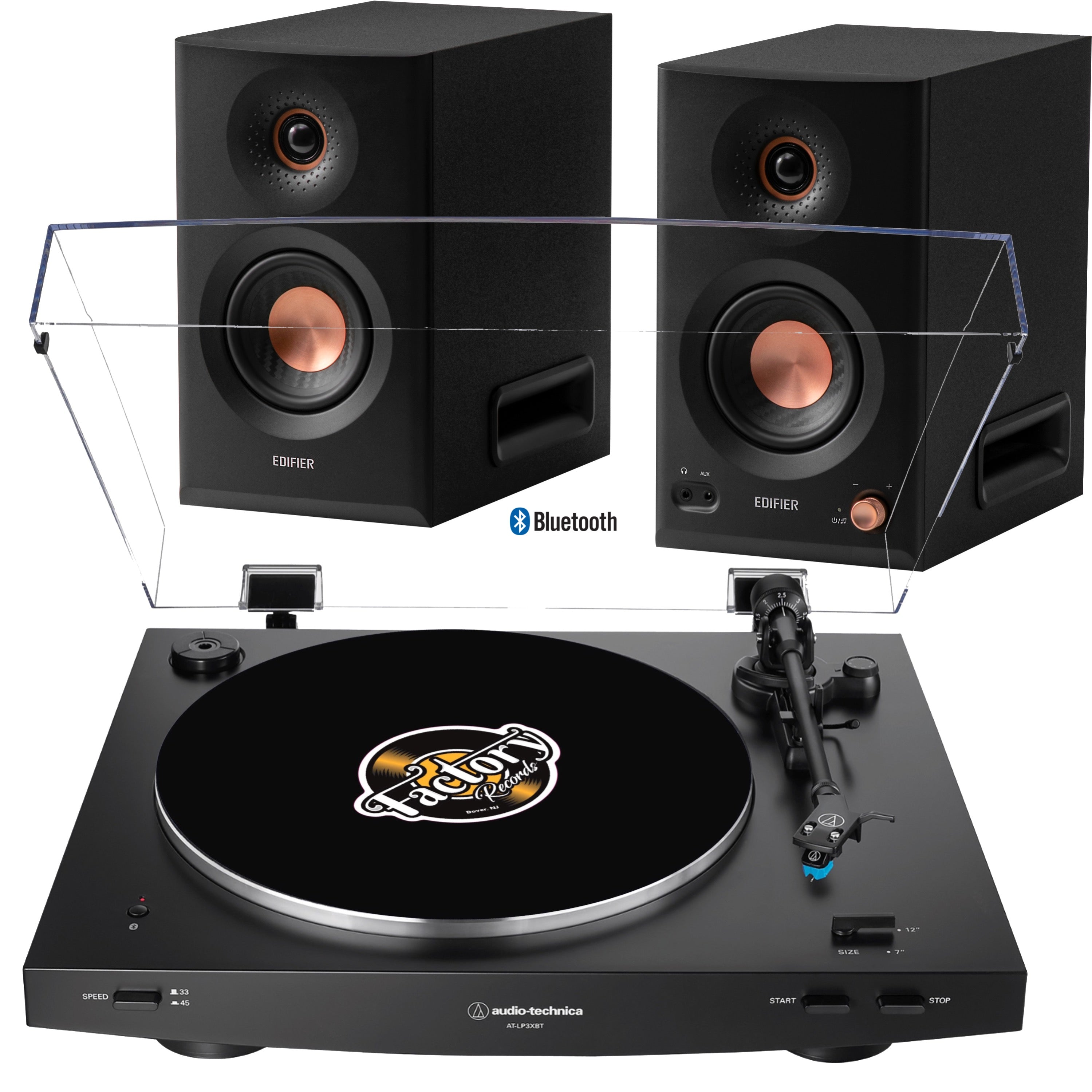 New - Audio Technica AT-LP3XBT-BK Fully Automatic Belt-Drive Turntable